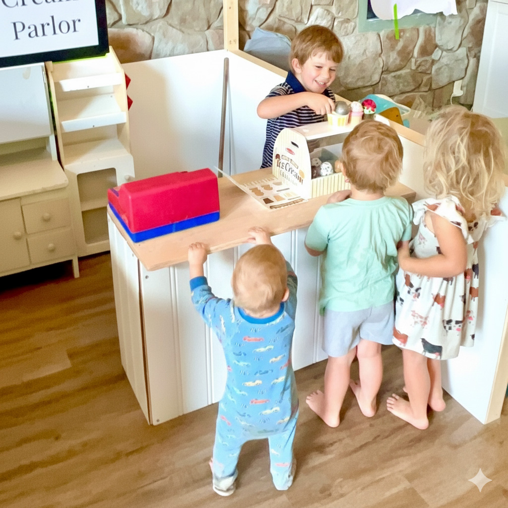 Children playing in the village